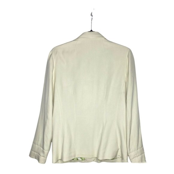 Tommy Bahama Blazer Size 10 Silk Women's Long Sleeve Cream Pockets Business Work - Picture 2 of 6